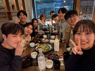 仁済の学生お勧めのお店にて